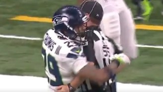 Earl Thomas Picked Up An Unsportsmanlike Conduct Penalty For Hugging A Referee