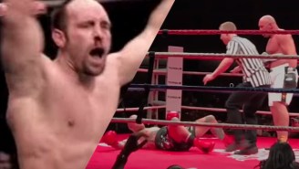 Former UFC Champ Shane Carwin Delivered A Devastating KO With One Arm Literally Tied To His Torso