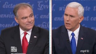 Tim Kaine Whips Out His Side Eye While Mike Pence Tries To Defend Trump’s Tax Situation