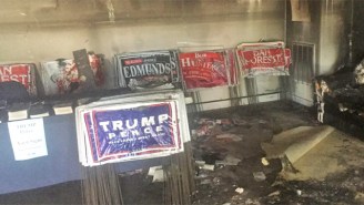 An Arsonist Firebombed North Carolina GOP Headquarters, Trump Blames ‘Animal’ Clinton Supporters