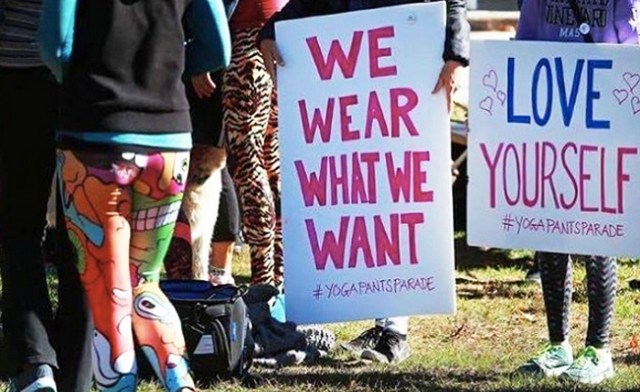 Over 300 Women Wearing Yoga Pants Staged A Protest After A Man Called Them  'Inappropriate For General Consumption