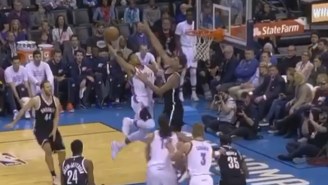 Andre Roberson Put Brook Lopez On A Poster With This Vicious Tomahawk Jam