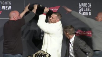 Conor McGregor Tried To Throw A Chair At Eddie Alvarez During The UFC 205 Press Conference