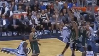 Giannis Antetokounmpo Swatted Salah Mejri’s Shot Into The Middle Of Next Week