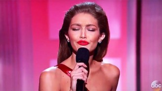Gigi Hadid Didn’t Hold Back With A Cringeworthy Melania Trump Impression At The AMAs