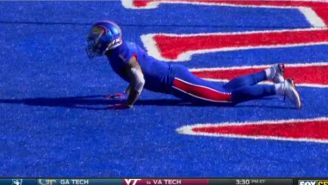 Kansas Football Tried The Hide In The End Zone Trick On A Kickoff And It Sort Of Worked
