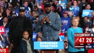 LeBron James Introduced Hillary Clinton At A Rally In Ohio With Some Help From J.R. Smith
