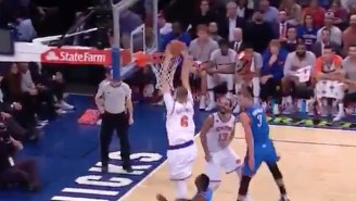 This Beautiful Knicks Fast Break Ended With A Thunderous Kristaps Porzingis Alley-Oop