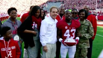 An Alabama RB Was Reunited With His Mom And Even Nick Saban Showed Emotion