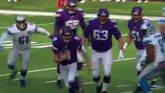 Sam Bradford Managed To Complete A Short Pass To Himself On This Heads-Up Play