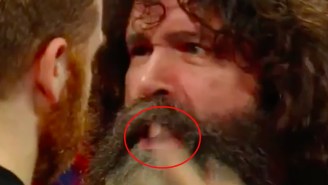Mick Foley Yelled So Hard At Sami Zayn That His Fake Teeth Flew Out