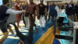 A Bodybuilder Flipped The Hell Out And Slapped A Judge To The Ground After Finishing Second