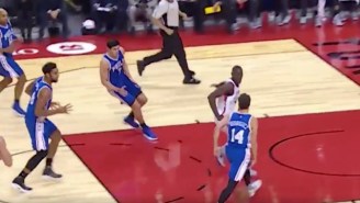 Sergio Rodriguez Dropped A Slick Between-The-Legs Pass To Jahlil Okafor For A Huge Dunk