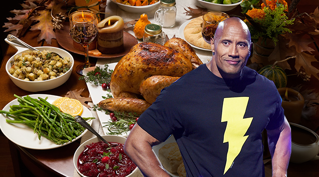 Here's How To Eat 5,000 Calories On Thanksgiving Like The Rock