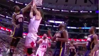 Aaron Brooks Went Way Up For This Improbable Block On Seven-Footer Robin Lopez
