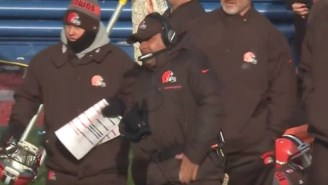 Browns Coach Hue Jackson Struggling To Find His Challenge Flag Perfectly Sums Up Cleveland’s Season