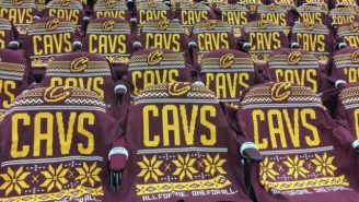 The Cavaliers Gave Away Awesome ‘Ugly Sweater’ T-Shirts For Their Christmas Game