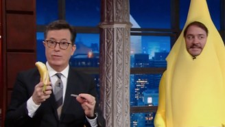 Stephen Colbert Tries To Spread Good News With Bananas But His Audience Keeps Messing It Up