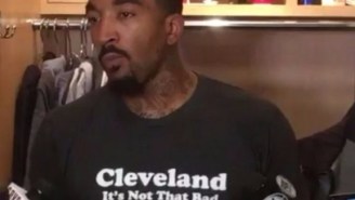 J.R. Smith Spectacularly Supported Cleveland With This Postgame Shirt