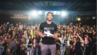 Damian Lillard Was Back In Oakland To Have His High School Jersey Retired And Show Off His ‘Dame 3’ Shoes