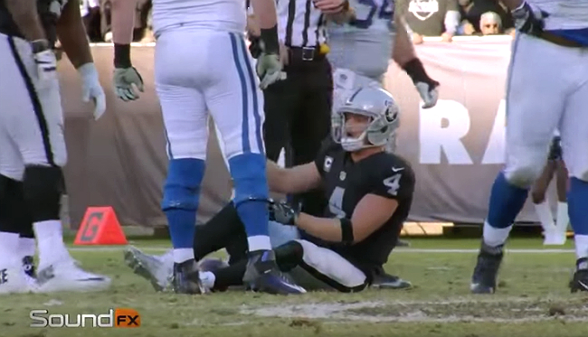 Derek Carr Was Mic’d Up When He Broke His Leg And Yelled 'It's Broke'