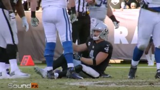 Derek Carr Was Mic’d Up And You Can Hear Him Yelling ‘It’s Broke’ Immediately After Going Down