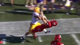 Louisville’s Kicker Got Completely Destroyed When He Tried To Tackle LSU’s Derrius Guice