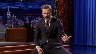 Michael Fassbender Turns Into A Mad Man During An Air Guitar Battle On ‘The Tonight Show’