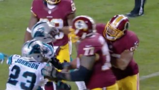Redskins’ Jordan Reed Decided To Punch A Panther In The Helmet And Paid The Price