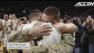 A Notre Dame Player Broke Down After His Brother Surprised Him With An Early Return From Afghanistan