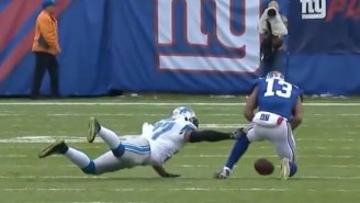 The Refs Inexplicably Said Odell Beckham Caught A Pass That Bounced Off Of The Ground