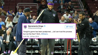 The Kings Twitter Account Went On A Sixers Trolling Spree Over Their Court’s Moisture Issues