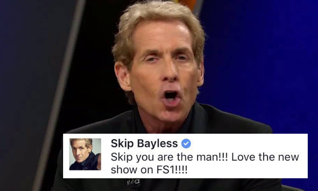 Skip Bayless Suffers Awkward Moment During Facebook Live Stream