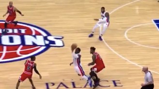 Reggie Jackson Didn’t Need To Look To Find Andre Drummond With A Gorgeous Overhead Pass