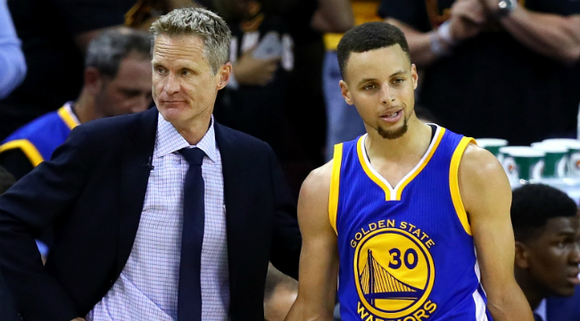 Steve Kerr Is Fine With Benching Steph Curry Because 'He's A Big Boy'