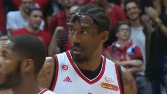 Amar’e Stoudemire Retaliated A Hard Foul By Absolutely Clobbering One Of His Opponents In Israel
