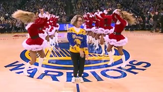 Everyone’s Favorite Dancing Mom Tore It Up On The Court With The Warriors Cheerleaders