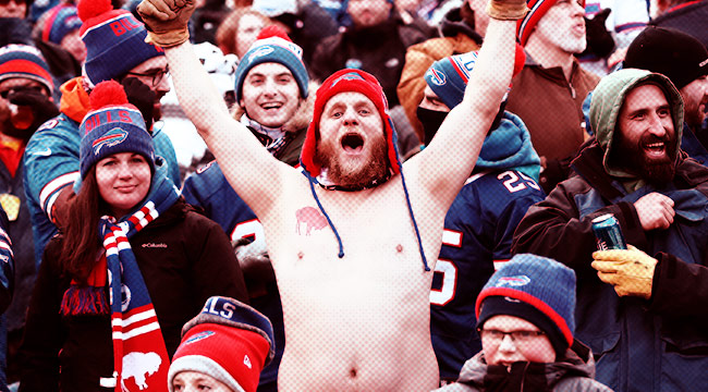 Ryan Fitzpatrick went shirtless in freezing temps at the Buffalo