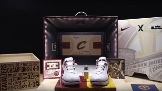 A Pair Of LeBrons That Come In A Box Made From The Cavs Championship Court Is A Thing You Can Own