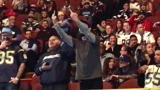 A Fan Interrupted A Chargers Event With Middle Fingers And Adults In Jerseys Were Very Angry At Him