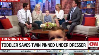 Watch The Hero Toddler Who Rescued His Twin Brother From Under A Dresser Wreak Havoc On CNN