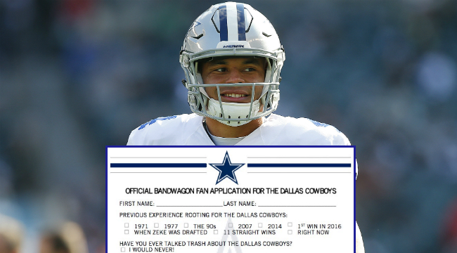 The Cowboys Created An Obnoxious Bandwagon Application For New 'Fans