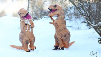 These T-Rex Engagement Photos Are More Beautiful Than Anything Humans Could Muster Up