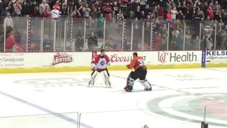 A Goalie Scored A Brutal One-Punch Knockout Against His Fellow Goalie