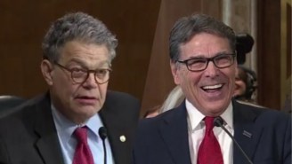 Rick Perry And Al Franken Shared A Hilariously Awkward Moment That Broke The Confirmation Hearing Ice