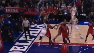 Joel Embiid Took Out His All-Star Snub Frustration On Nene With This Explosive Dunk