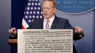 Sean Spicer And Donald Trump’s ‘Alternative Facts’ Are Even Getting Dragged In Sports Team Game Notes