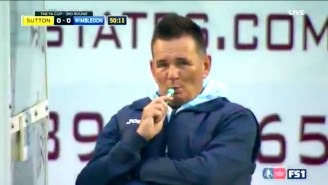 This Soccer Manager Couldn’t Resist Vaping In The Middle Of A Match