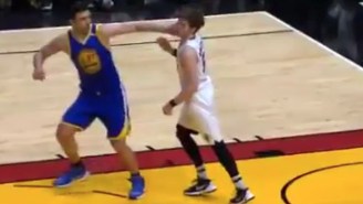 Zaza Pachulia Busted Out His Inner Running Back With This Brutal Stiff Arm