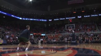 This Auburn Fan Hit A Half-Court Granny Shot To Win $5000 In Tuition